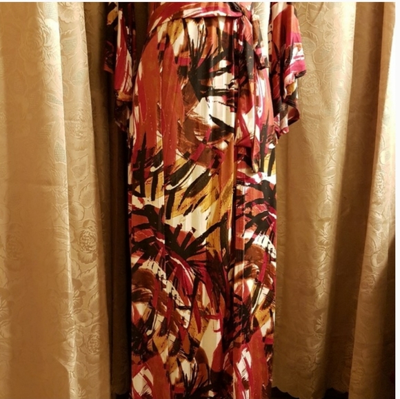 6XHP NWT Dope Vacay Berry Bell Sleeve Maxi Romper - Picture 5 of 12